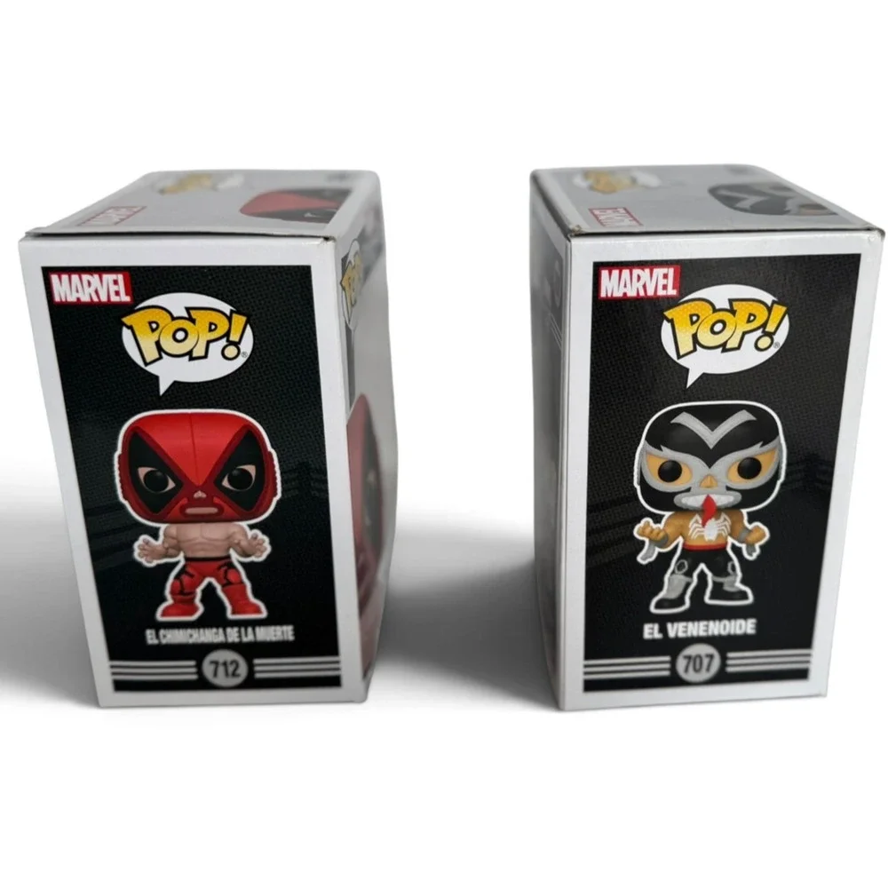 Funko Pop Marvel Lucha Libre El Venenoide #707 & El Chimichanga #712 Lot